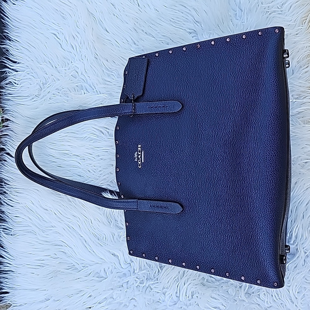 Blue Coach Charlie Carryall With Crystal Rivets